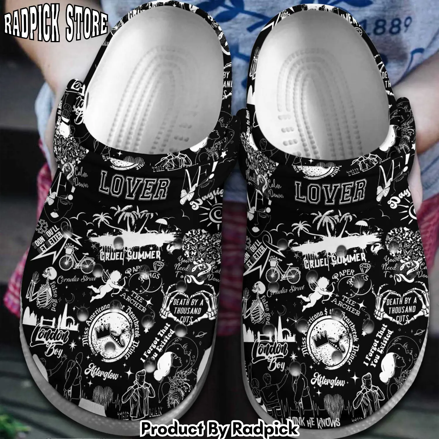 Radpick taylor swift music lover clogs shoes comfortable for men women rp652872